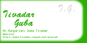 tivadar guba business card